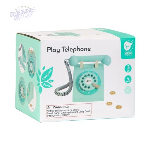 CLASSIC WORLD Klasyczny Drewniany Telefon dla Dzieci 4 el. CLASSIC WORLD Klasyczny Drewniany Telefon dla Dzieci 4 el.