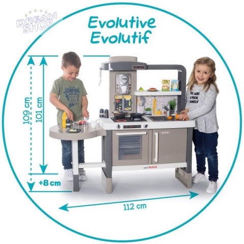 SMOBY Mini Tefal Kuchnia Evolutive + 40 Akcesoriów SMOBY Mini Tefal Kuchnia Evolutive + 40 Akcesoriów