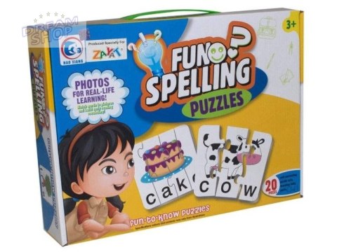 Edukacyjna Gra Słów, Puzzle Do Nauki Języka Angielskiego, Fiszki, Dopasuj Literki, Nauka Wyrazów Spelling Puzzle