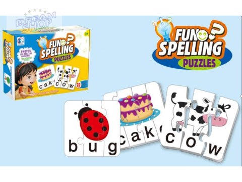 Edukacyjna Gra Słów, Puzzle Do Nauki Języka Angielskiego, Fiszki, Dopasuj Literki, Nauka Wyrazów Spelling Puzzle