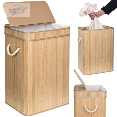 Kosz bambusowy na pranie SOREN 1 komora natural Kosz bambusowy na pranie SOREN 1 komora natural