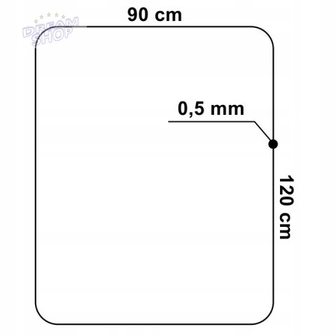 Mata ochronna pod fotel 120x90 cm czarna 0,5 mm