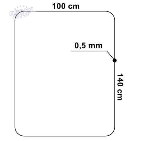 Mata ochronna pod fotel PVC 140x100 cm 0,5 mm Mata ochronna pod fotel PVC 140x100 cm 0,5 mm