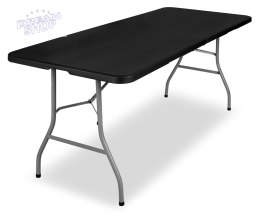 Stół cateringowy FETA BLACK składany w walizkę - 180 cm