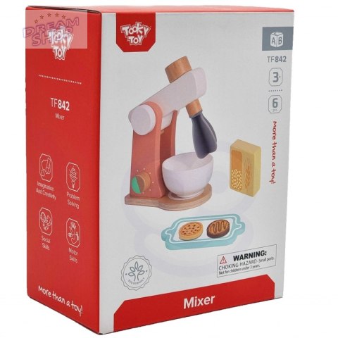 TOOKY TOY Drewniany Mikser Zestaw dla Dzieci + Akcesoria
