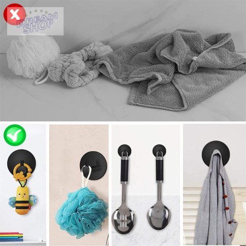 Zestaw czterech wieszaków loft TAVAS czarny Zestaw czterech wieszaków loft TAVAS czarny