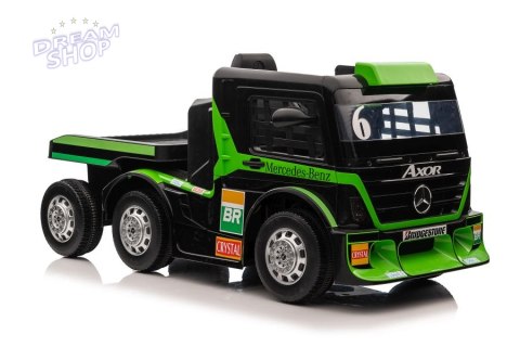 Auto Na Akumulator Mercedes + Naczepa XMX622B Zielony LCD