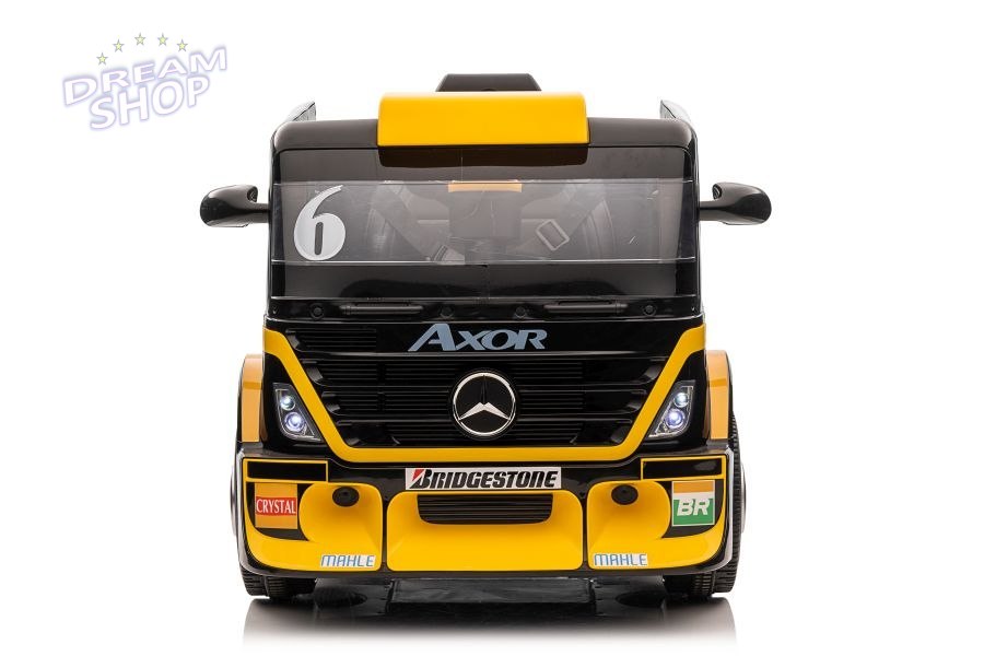 Auto Na Akumulator Mercedes + Naczepa XMX622B Zółty LCD Auto Na Akumulator Mercedes + Naczepa XMX622B Zółty LCD