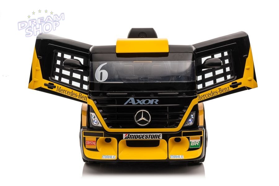 Auto Na Akumulator Mercedes + Naczepa XMX622B Zółty LCD Auto Na Akumulator Mercedes + Naczepa XMX622B Zółty LCD
