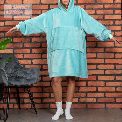 Bluzair Bluza Koc z Kapturem XXL Ciepła Różowy 4w1 Bluzair Bluza Koc z Kapturem XXL Ciepła Różowy 4w1