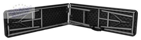 Zestaw cateringowy FETA BLACK stół 180 cm + 2 ławki