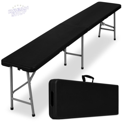 Ławka cateringowa składana w walizkę 180 cm czarna Ławka cateringowa składana w walizkę 180 cm czarna