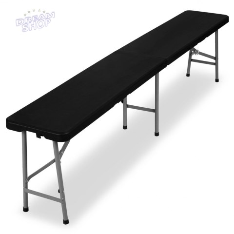 Ławka cateringowa składana w walizkę 180 cm czarna Ławka cateringowa składana w walizkę 180 cm czarna