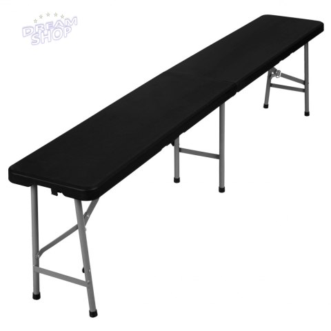 Ławka cateringowa składana w walizkę 180 cm czarna Ławka cateringowa składana w walizkę 180 cm czarna