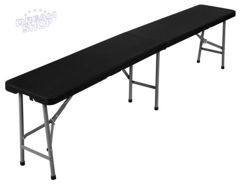 Ławka cateringowa składana w walizkę 180 cm czarna Ławka cateringowa składana w walizkę 180 cm czarna