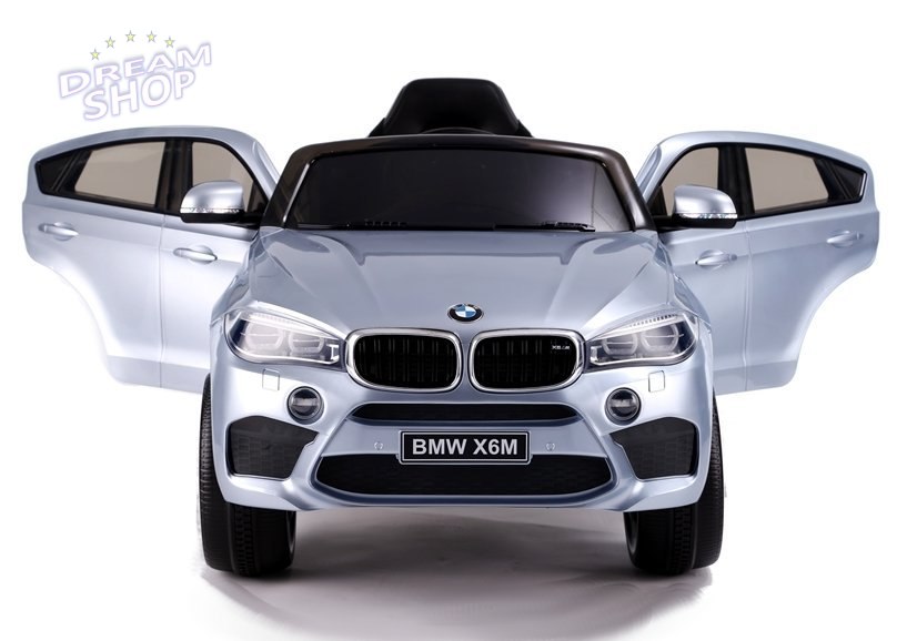 Auto na Akumulator BMW X6 Srebrny Lakierowany Auto na Akumulator BMW X6 Srebrny Lakierowany