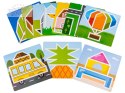 Edukacyjna Gra Zręcznościowa Układanka Kolorowe Gumki Sznurek Hook Picture Game Karty