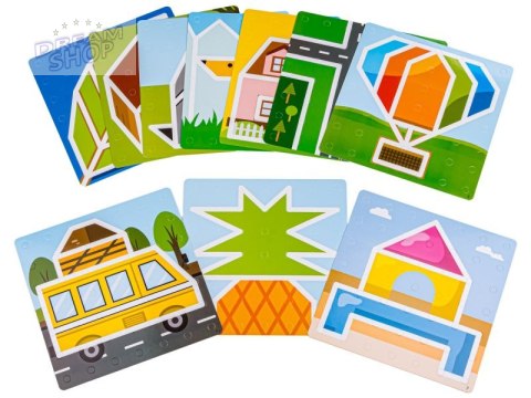 Edukacyjna Gra Zręcznościowa Układanka Kolorowe Gumki Sznurek Hook Picture Game Karty Edukacyjna Gra Zręcznościowa Układanka Kolorowe Gumki Sznurek Hook Picture Game Karty