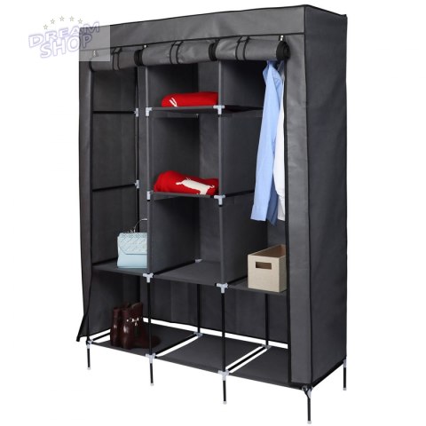 Garderoba szafa tekstylna 127x45x172 cm ciemnoszara