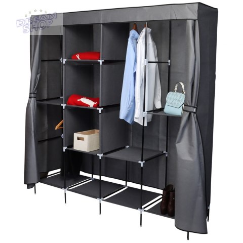 Garderoba szafa tekstylna 168x45x172 cm ciemnoszara