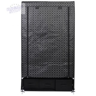 Garderoba szafa tekstylna z 3 szufladkami 88x50x160 cm Orient