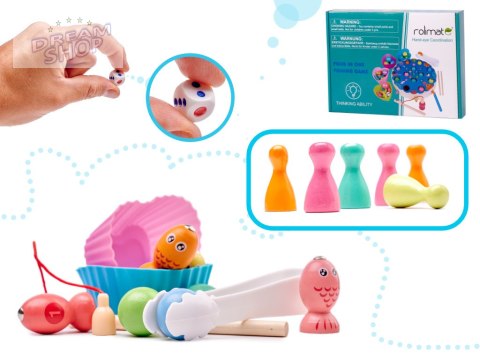 Gra rodzinna rybki gąsienice łowienie montessori Gra rodzinna rybki gąsienice łowienie montessori