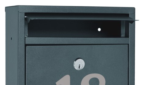 Skrzynka na listy GUSTAV antracyt z napisem