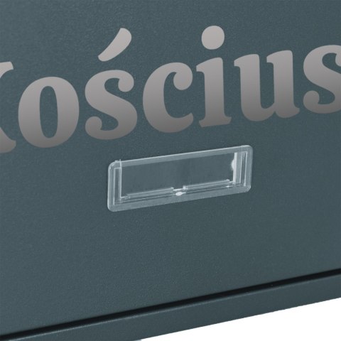 Skrzynka na listy GUSTAV antracyt z napisem