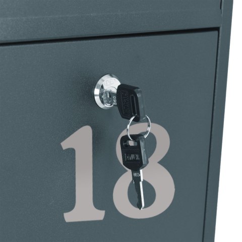 Skrzynka na listy GUSTAV antracyt z napisem