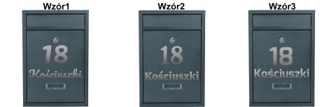 Skrzynka na listy GUSTAV antracyt z napisem