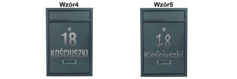 Skrzynka na listy GUSTAV antracyt z napisem