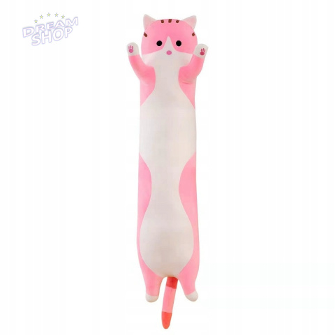 Długi Kotek Maskotka Poduszka Pluszak Kot 50cm XL beżowy