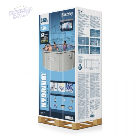 Basen Panelowy 12FT 360x120 cm HYDRIUM Pompa Piaskowa BESTWA Basen Panelowy 12FT 360x120 cm HYDRIUM Pompa Piaskowa BESTWA