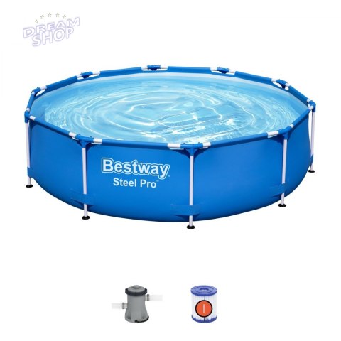Basen Stelażowy 10 FT 305 x 76 cm z Pompą BESTWAY Basen Stelażowy 10 FT 305 x 76 cm z Pompą BESTWAY