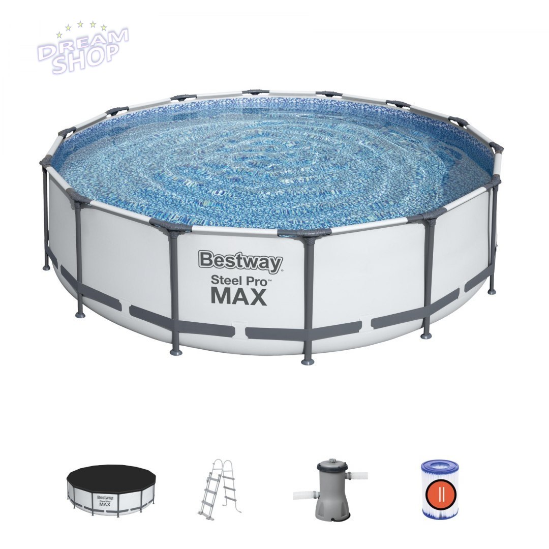 Basen Stelażowy 14 FT 427 x 107 cm Steel Pro Max BESTWAY Basen Stelażowy 14 FT 427 x 107 cm Steel Pro Max BESTWAY