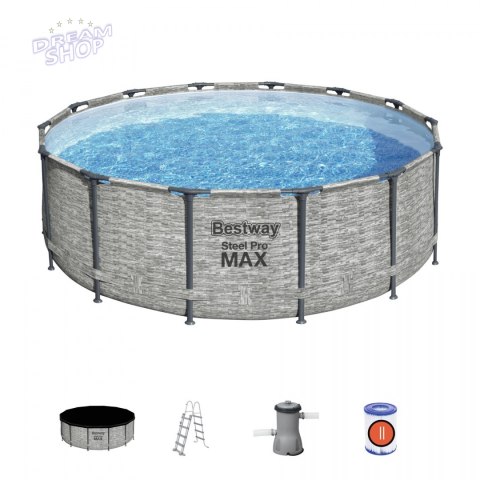 Basen Stelażowy 14FT 427x122cm Steel Pro Max BESTWAY Basen Stelażowy 14FT 427x122cm Steel Pro Max BESTWAY