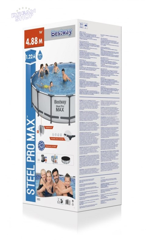 Basen Stelażowy 16FT x 48in 488 x 122 cm BESTWAY Basen Stelażowy 16FT x 48in 488 x 122 cm BESTWAY