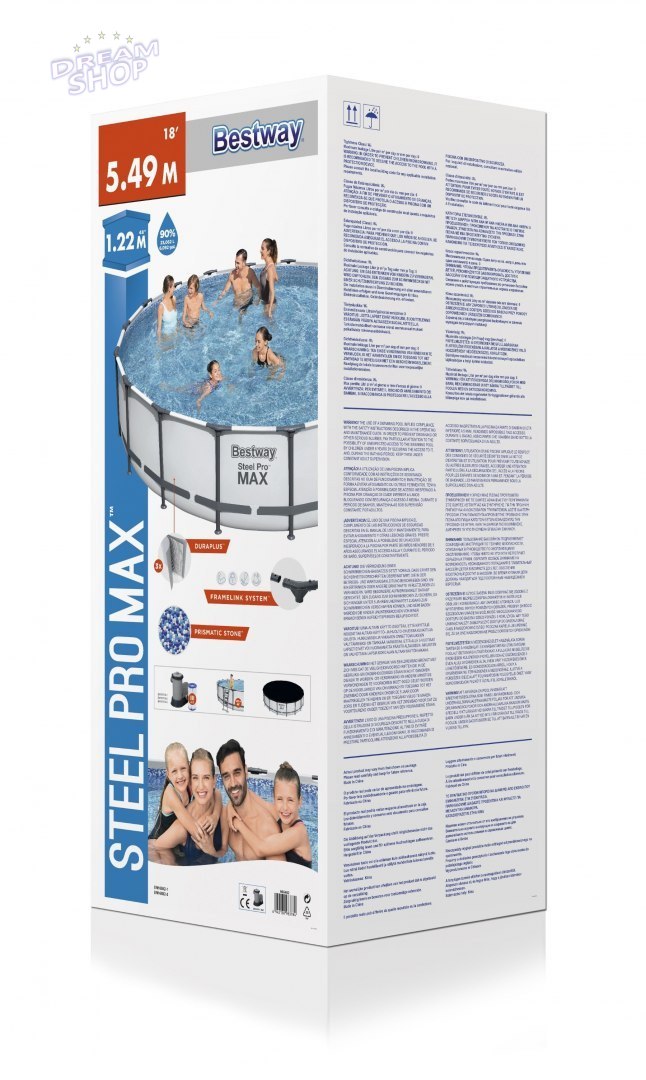Basen Stelażowy 18FT 549x122cm SteelPRO 6w1 BESTWAY Basen Stelażowy 18FT 549x122cm SteelPRO 6w1 BESTWAY