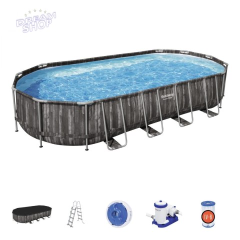 Basen Stelażowy 24 FT 732 x 366 x 122 cm Power Steel BEST Basen Stelażowy 24 FT 732 x 366 x 122 cm Power Steel BEST