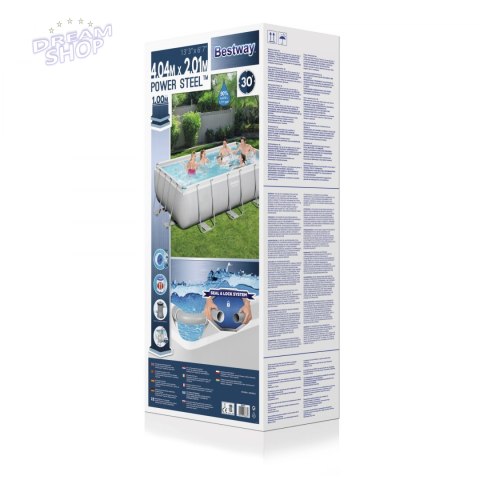 Basen Stelażowy 404x201x100cm POWERSteel BESTWAY Basen Stelażowy 404x201x100cm POWERSteel BESTWAY