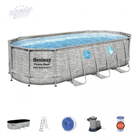 Basen Stelażowy 549 cm x 274 cm x 122 cm, Power Steel Swim Basen Stelażowy 549 cm x 274 cm x 122 cm, Power Steel Swim