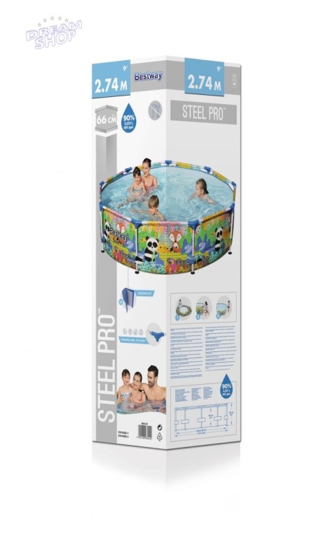 Basen Stelażowy 9FT 274x66cm BESTWAY Basen Stelażowy 9FT 274x66cm BESTWAY