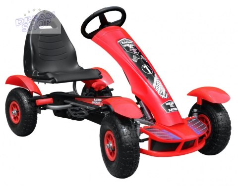 Duży Gokart Pompowane Koła Czerwony Duży Gokart Pompowane Koła Czerwony