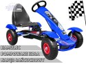 Duży Gokart Pompowane Koła Niebieski