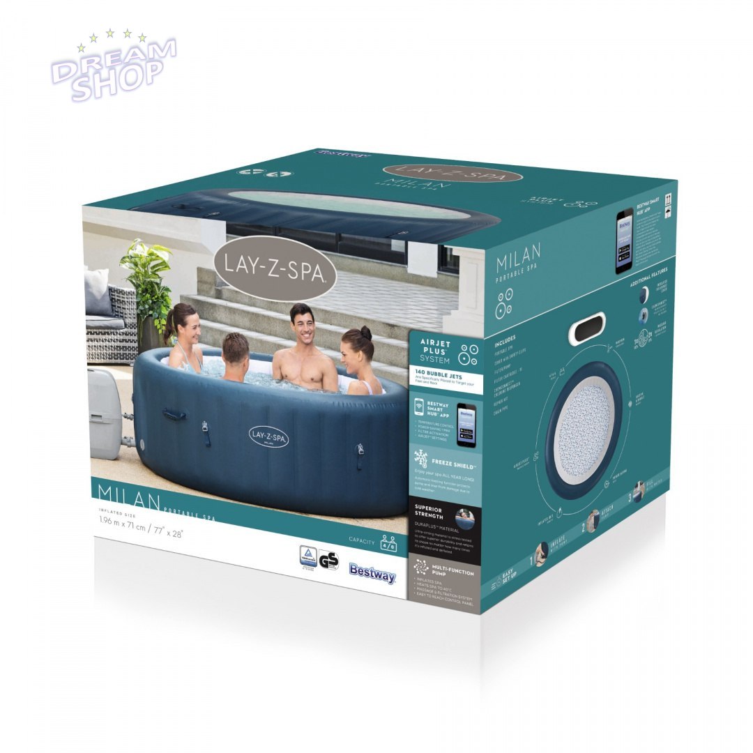 Lay-Z-Spa Milan Jacuzzi BESTWAY Lay-Z-Spa Milan Jacuzzi BESTWAY