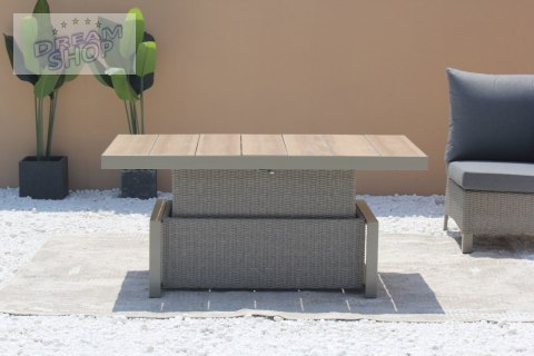 Meble Ogrodowe Rattan Narożniki + Regulowany Stół z Blate Meble Ogrodowe Rattan Narożniki + Regulowany Stół z Blate