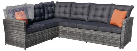 Meble Ogrodowe Rattan Narożniki Wysoki Stół Szary Meble Ogrodowe Rattan Narożniki Wysoki Stół Szary