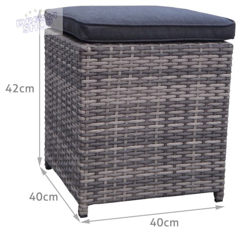 Meble Ogrodowe Rattan Narożniki Wysoki Stół Szary Meble Ogrodowe Rattan Narożniki Wysoki Stół Szary
