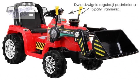 Pojazd Koparka Traktor Czerwona Pojazd Koparka Traktor Czerwona