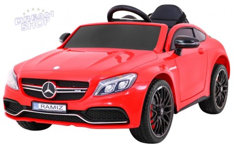 Pojazd Mercedes Benz C63 AMG Czerwony Pojazd Mercedes Benz C63 AMG Czerwony